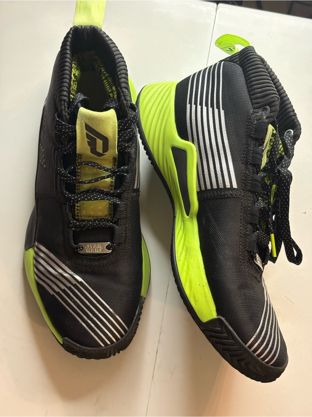 adidas Star Wars, Men's Black and Neon Green Athletic Shoes